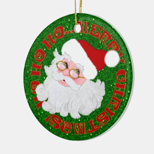 Merry kerstkerstkerstkerstkerstkerstkerstfeest RUN Keramisch Ornament (Links)