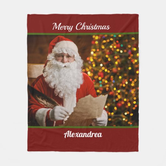 Merry kerstkerstkerstkerstkerstkerstkerstkerstkers fleece deken (Voorkant)