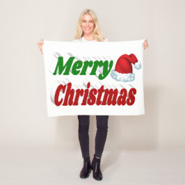 Merry Kerstkerstkerstkerstkerstkerstkerstkerstkers Fleece Deken