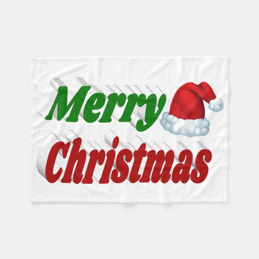 Merry Kerstkerstkerstkerstkerstkerstkerstkerstkers Fleece Deken (Voorkant (Horizontaal))