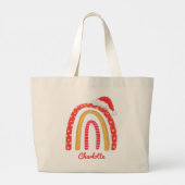 Merry Kerstkerstkerstkerstkerstkerstkerstkerstkers Grote Tote Bag (Achterkant)