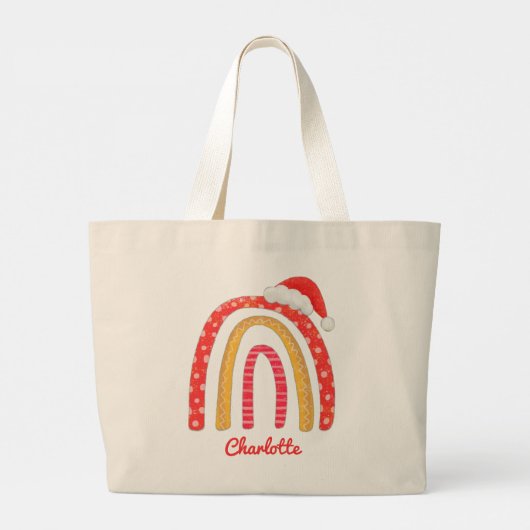 Merry Kerstkerstkerstkerstkerstkerstkerstkerstkers Grote Tote Bag (Achterkant)