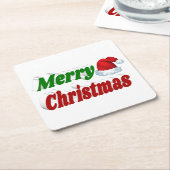 Merry Kerstkerstkerstkerstkerstkerstkerstkerstkers Kartonnen Onderzetters (Schuin)