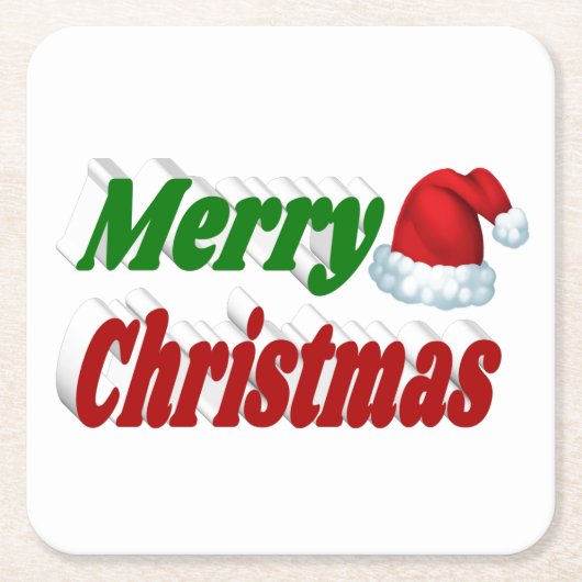 Merry Kerstkerstkerstkerstkerstkerstkerstkerstkers Kartonnen Onderzetters (Voorkant)