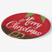 Merry kerstkerstkerstkerstkerstkerstkerstkerstkers papieren bordje (Gekanteld)