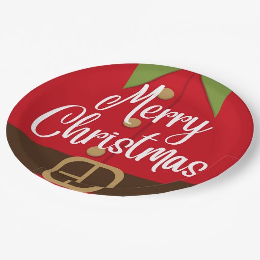 Merry kerstkerstkerstkerstkerstkerstkerstkerstkers papieren bordje (Gekanteld)