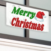 Merry Kerstkerstkerstkerstkerstkerstkerstkerstkers Spandoek (Buitenkant Gebouw)