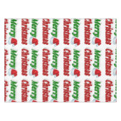 Merry Kerstkerstkerstkerstkerstkerstkerstkerstkers Tafelkleed (Voorkant (Horizontaal))