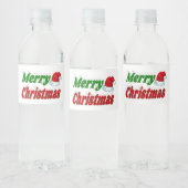 Merry Kerstkerstkerstkerstkerstkerstkerstkerstkers Waterfles Etiket (Flessen)