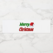 Merry Kerstkerstkerstkerstkerstkerstkerstkerstkers Waterfles Etiket (Enkel label)