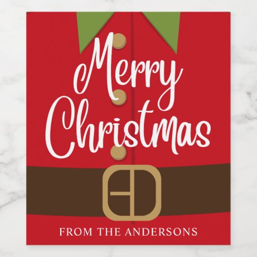 Merry kerstkerstkerstkerstkerstkerstkerstkerstkers wijn etiket (Enkel label)