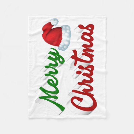Merry Kerstkerstkerstkerstkerstkerstkerstkerstrood Fleece Deken (Voorkant)