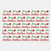 Merry Kerstkerstkerstkerstkerstkerstkerstkerstrood Inpakpapier Vel (Voorkant)