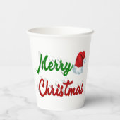 Merry Kerstkerstkerstkerstkerstkerstkerstkerstrood Papieren Bekers (Achterkant)