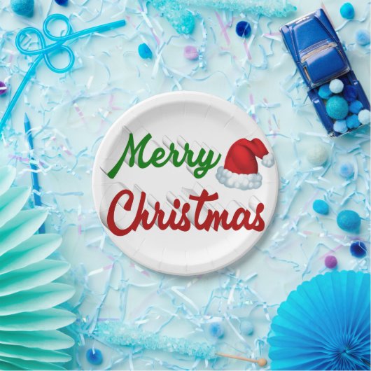 Merry Kerstkerstkerstkerstkerstkerstkerstkerstrood Papieren Bordje (Feest)