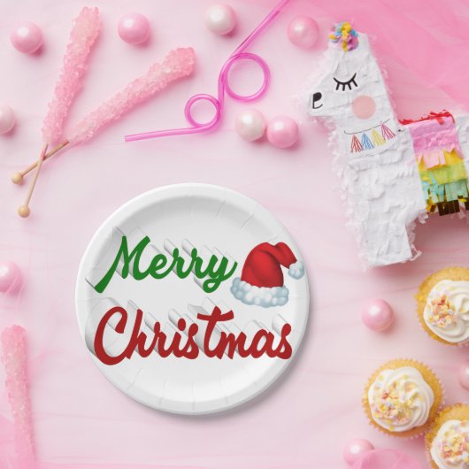 Merry Kerstkerstkerstkerstkerstkerstkerstkerstrood Papieren Bordje (Feest)