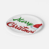 Merry Kerstkerstkerstkerstkerstkerstkerstkerstrood Papieren Bordje (Gekanteld)