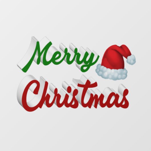 Merry Kerstkerstkerstkerstkerstkerstkerstkerstrood Raamsticker (Vel)