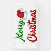 Merry Kerstkerstkerstkerstkerstkerstkerstkerstrood Spandoek (Verticaal)