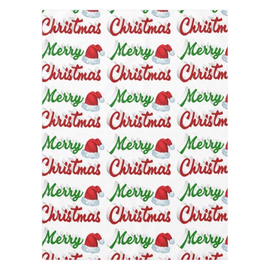 Merry Kerstkerstkerstkerstkerstkerstkerstkerstrood Tafelkleed (Voorkant)