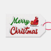 Merry kerstkerstkerstkerstkerstkerstkerstkerststaa cadeaulabel (Voorkant (Horizontaal))