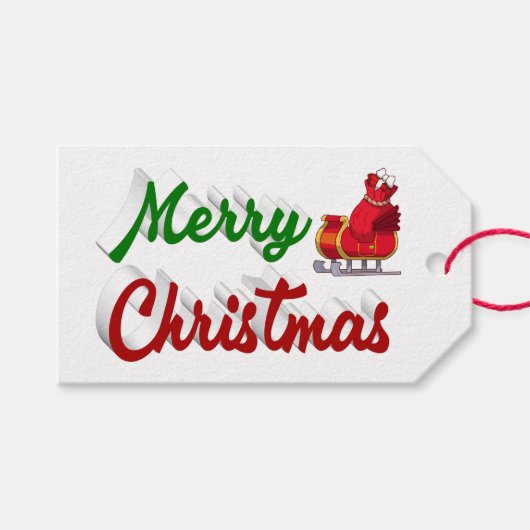 Merry kerstkerstkerstkerstkerstkerstkerstkerststaa cadeaulabel (Voorkant (Horizontaal))