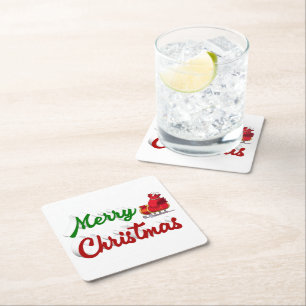 Merry kerstkerstkerstkerstkerstkerstkerstkerststaa kartonnen onderzetters