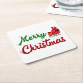 Merry kerstkerstkerstkerstkerstkerstkerstkerststaa kartonnen onderzetters (Schuin)