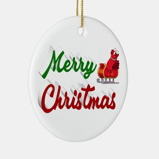 Merry kerstkerstkerstkerstkerstkerstkerstkerststaa keramisch ornament (Rechts)