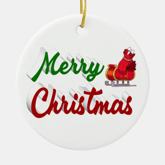 Merry kerstkerstkerstkerstkerstkerstkerstkerststaa keramisch ornament (Voorkant)