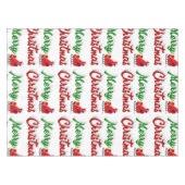 Merry kerstkerstkerstkerstkerstkerstkerstkerststaa tafelkleed (Voorkant (Horizontaal))