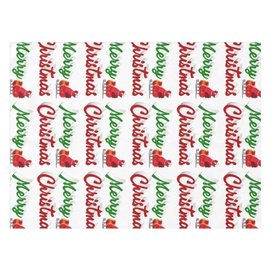 Merry kerstkerstkerstkerstkerstkerstkerstkerststaa tafelkleed (Voorkant (Horizontaal))