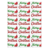 Merry kerstkerstkerstkerstkerstkerstkerstkerststaa tafelkleed (Voorkant)