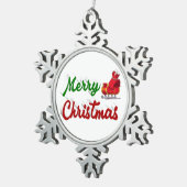Merry kerstkerstkerstkerstkerstkerstkerstkerststaa tin sneeuwvlok ornament (Rechts)
