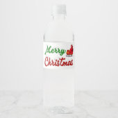 Merry kerstkerstkerstkerstkerstkerstkerstkerststaa waterfles etiket (Voorkant)