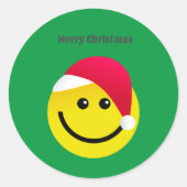 Merry Kerstkerstkerstkerstkerstkerstkerstmis: Emoj Ronde Sticker (Voorkant)