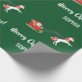 Merry kerstkerstkerstkerstkerstkerstkerstsSleigh U Cadeaupapier (Hoek)