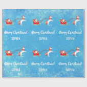 Merry kerstkerstkerstkerstkerstkerstkerstsSleigh U Cadeaupapier (Vlak)