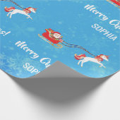 Merry kerstkerstkerstkerstkerstkerstkerstsSleigh U Cadeaupapier (Hoek)