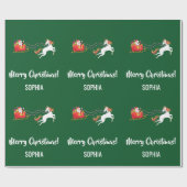 Merry kerstkerstkerstkerstkerstkerstkerstsSleigh U Cadeaupapier (Vlak)