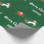 Merry kerstkerstkerstkerstkerstkerstkerstsSleigh U Cadeaupapier (Hoek)