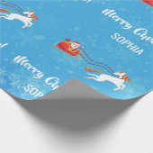 Merry kerstkerstkerstkerstkerstkerstkerstsSleigh U Cadeaupapier (Hoek)