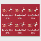 Merry kerstkerstkerstkerstkerstkerstkerstsSleigh U Cadeaupapier (Vlak)