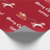 Merry kerstkerstkerstkerstkerstkerstkerstsSleigh U Cadeaupapier (Hoek)