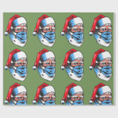 Merry Kerstkerstkerstkerstkerstkerstman Face Mask  Cadeaupapier (Vlak)