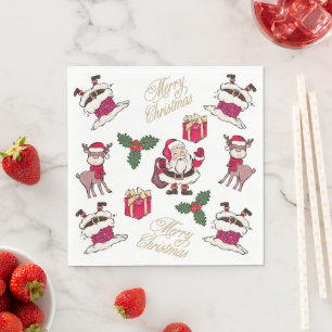 Merry Kerstkerstkerstkerstkerstkerstrenrennen Gift Servet