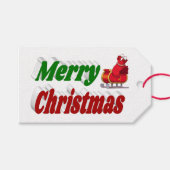 Merry kerstkerstkerstkerstkerstkerstschilderij Sle Cadeaulabel (Voorkant (Horizontaal))