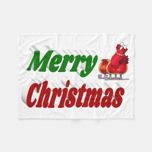 Merry kerstkerstkerstkerstkerstkerstschilderij Sle Fleece Deken (Voorkant (Horizontaal))