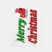 Merry kerstkerstkerstkerstkerstkerstschilderij Sle Fleece Deken (Voorkant)
