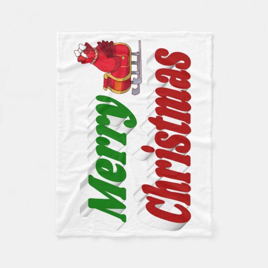 Merry kerstkerstkerstkerstkerstkerstschilderij Sle Fleece Deken (Voorkant)
